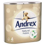 ANDREX NATURAL PEBBLE FOUR ROLLS