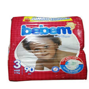 BEBEM BABY DIAPER JUMBO MIDI SIZE 3 - 90 PCS