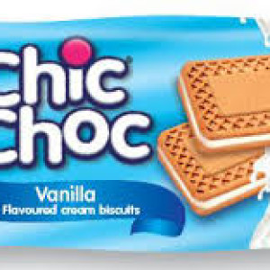 CHIC CHOC VANILLA FLAVOURED CREAM BISCUIT 1 CARTON