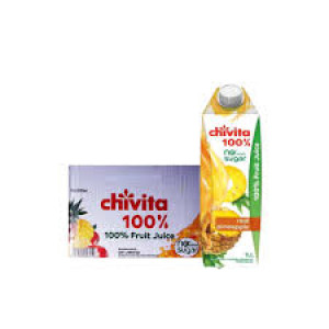 CHIVITA 100% NO SUGAR PINEAPPLE JUICE 1 LITER CARTON