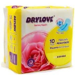 DRYLOVE SANITARY NAPKIN WITH MINT 10 PADS (NATURALLY ABSORBENT)