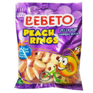 BEBETO 80G PEACH RING